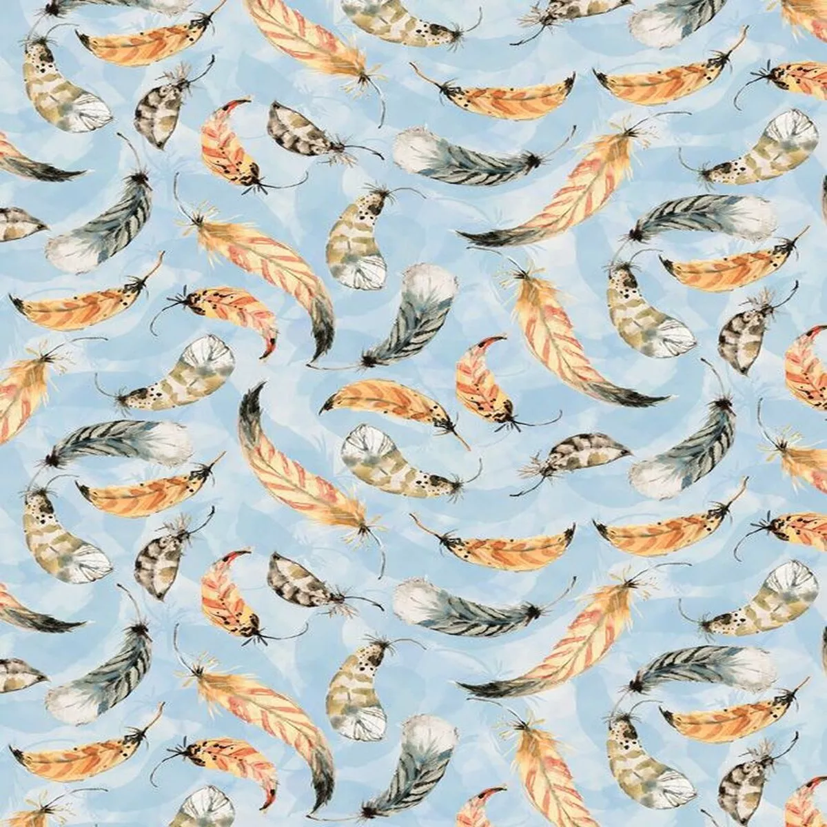 Forest Dance Feather Toss Blue