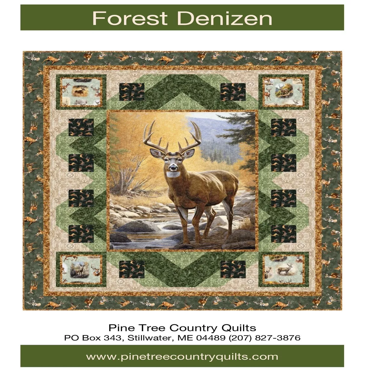 FOREST DENIZEN – Pine Tree Country Quilts Pattern – DIGITAL DOWNLOAD