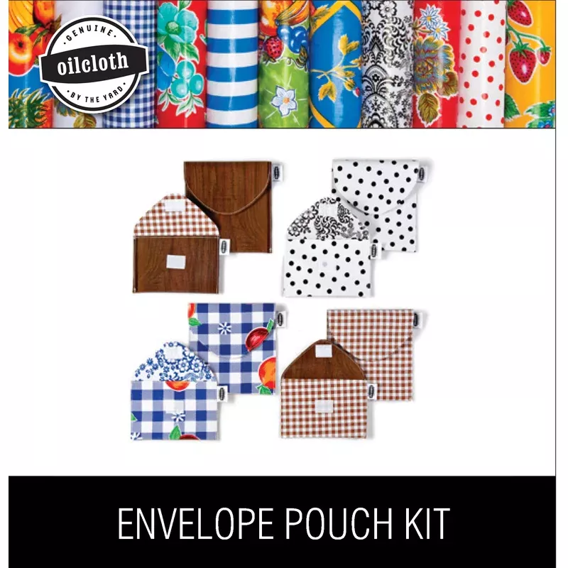 Freckled Sage Oilcloth Envelope Pouch Kit