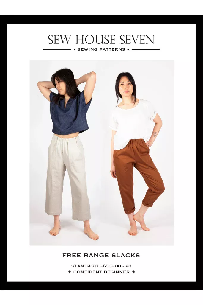 Free Range Slacks/Sizes 00 - 20 (Sew House Seven)