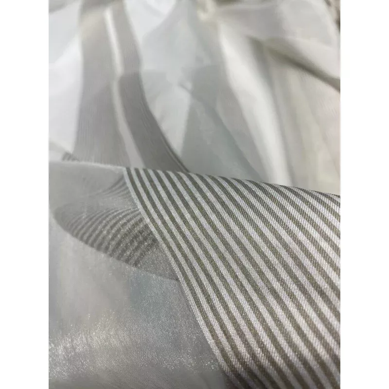 French Silverado Stripes Double Width Sheer Fabric By The Yard