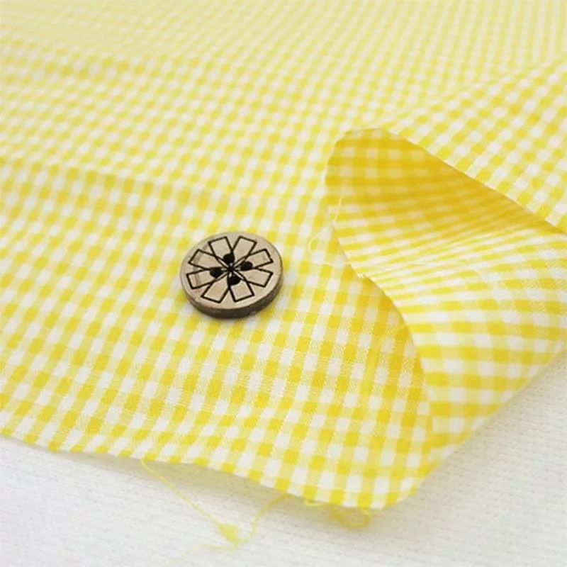 [From quantity 5] Fabric “Dyeing Gingham co-gis-ye (yellow)”