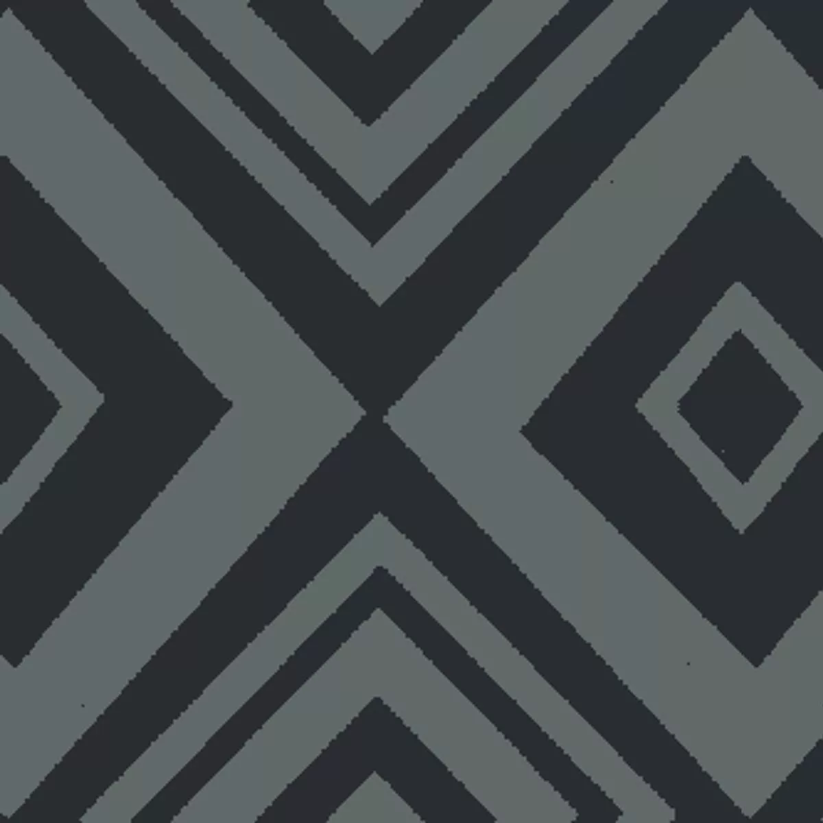 Geo Egypt on Charcoal Fabric