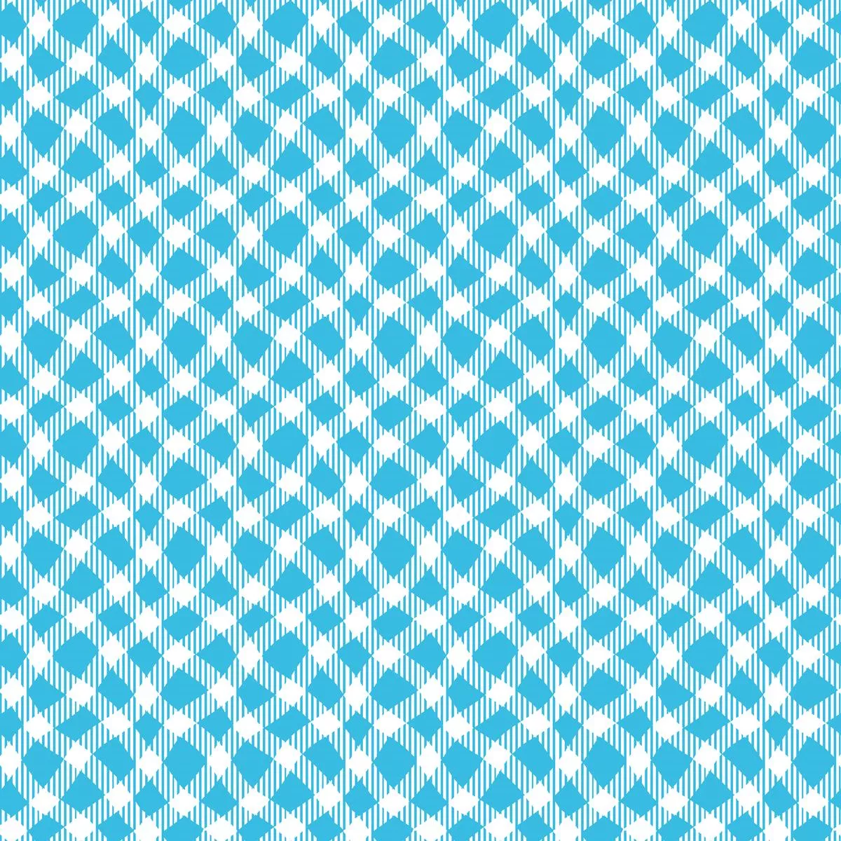 Geo Pop Wave – Blue Plaid Fabric
