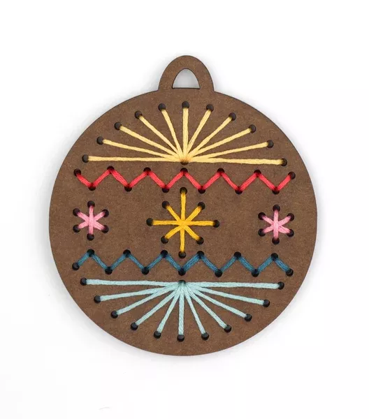 Gingerbread Ball - DIY Stitched Ornament Kit
