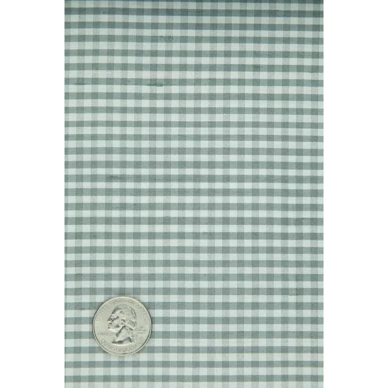 Gray Gingham Shantung 617 Fabric