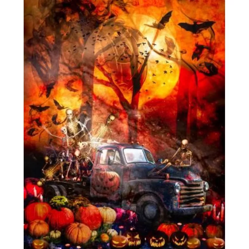 Halloween Moon Digital Panel 36in