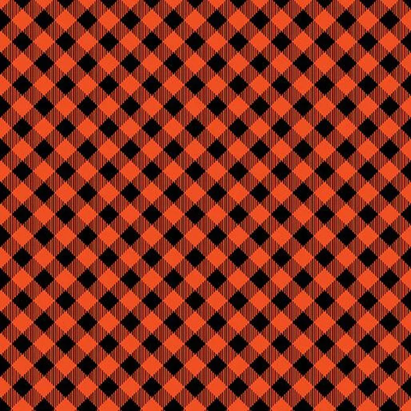 Happy Hauntings Checked – Black/Orange