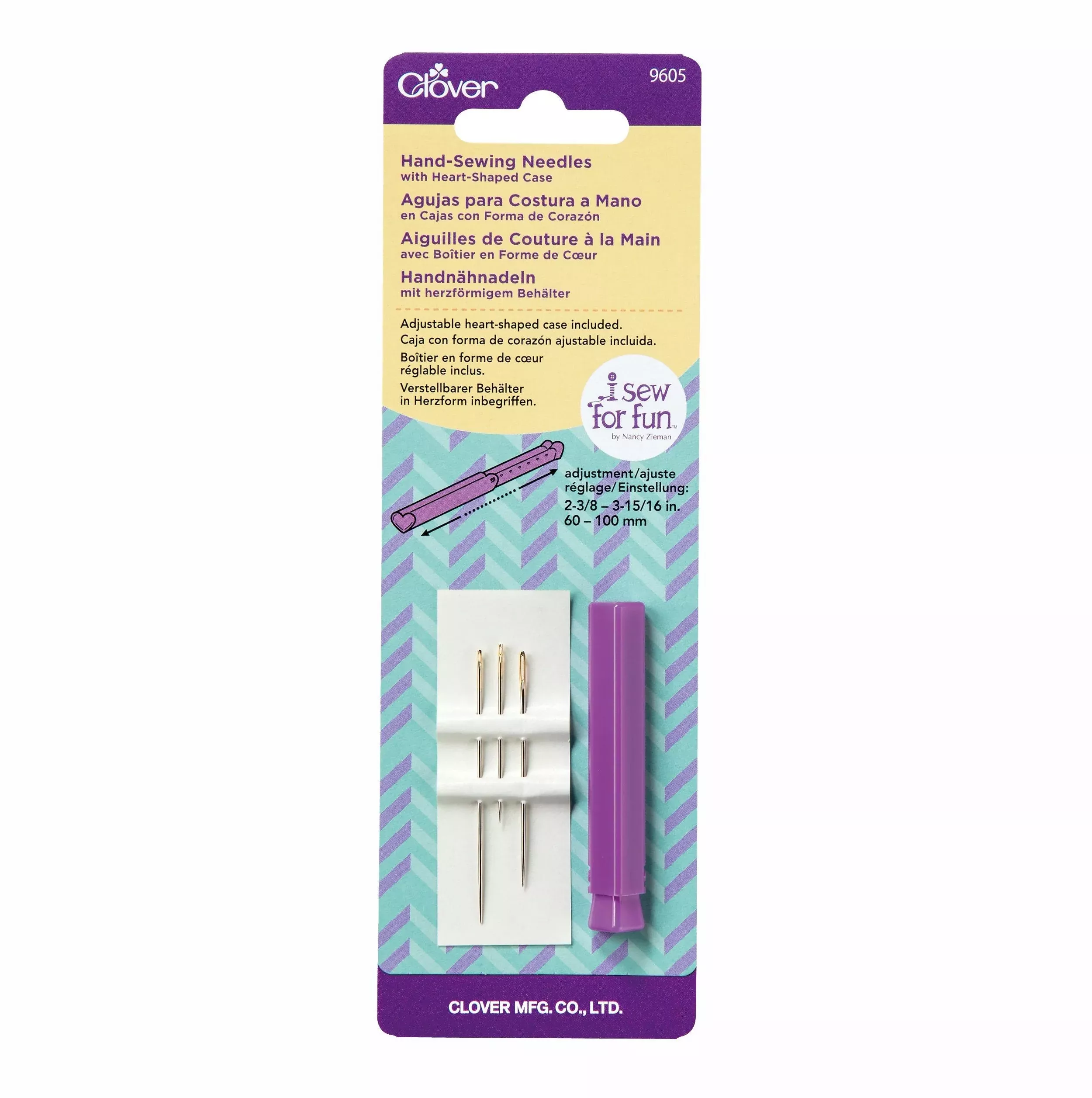 I Sew for Fun Hand-Sewing Needles with Heart-Shaped Case