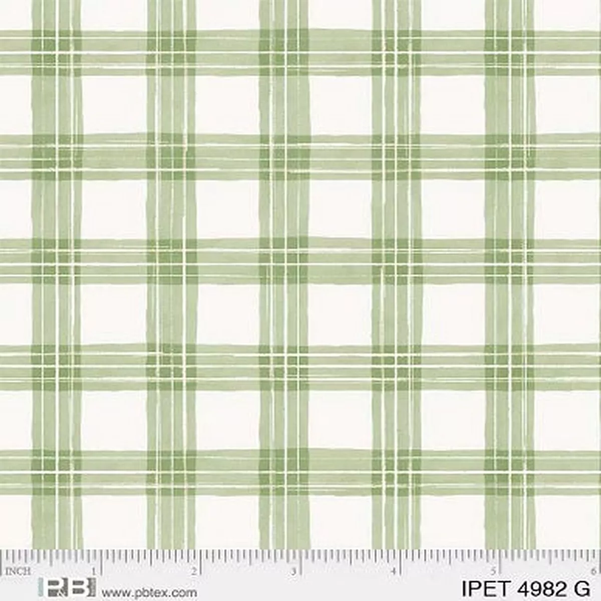 Indigo Petals Plaid Green