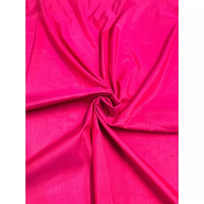 Iridescent Rose Red Spun Silk Fabric
