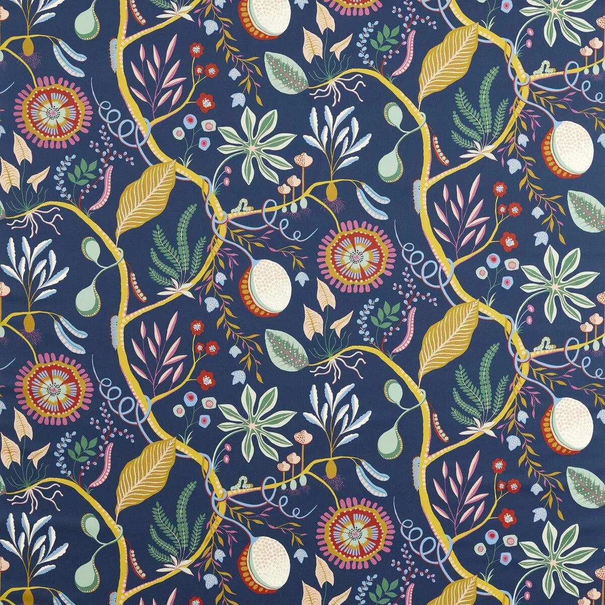 Jackfruit And The Beanstalk Midnight Fabric