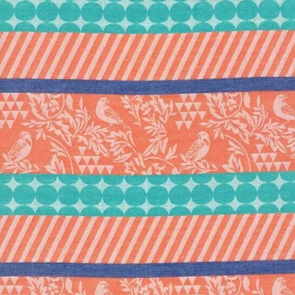 Jacquard Stripe/Orange (Echino)