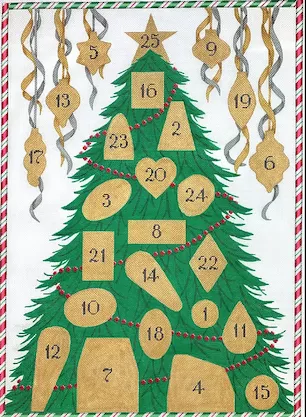 Kate Dickerson Needlepoint – Advent Christmas Tree (26 pc set)