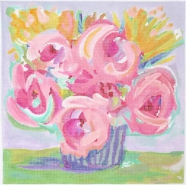 Kate Dickerson Needlepoint – Limbo Roses