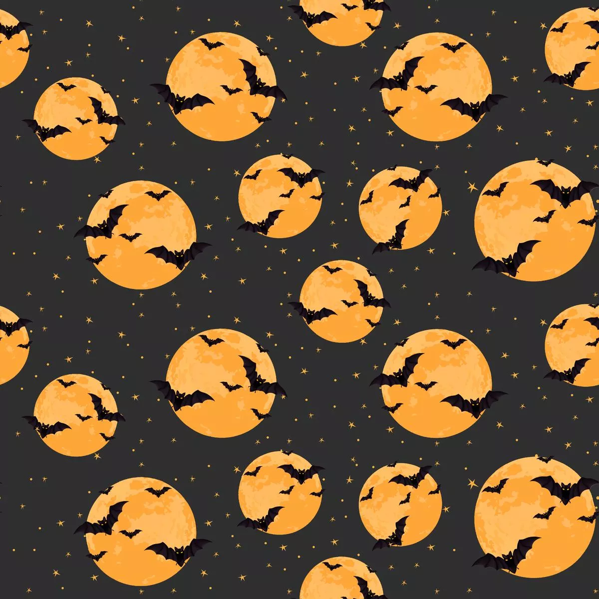 Kate Ward Thacker – Midnight Flight – Golden Moon Bat Fabric