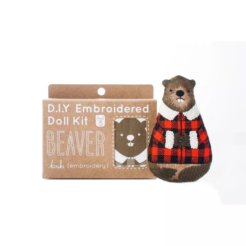 Kiriki Embroidery Kit: Beaver