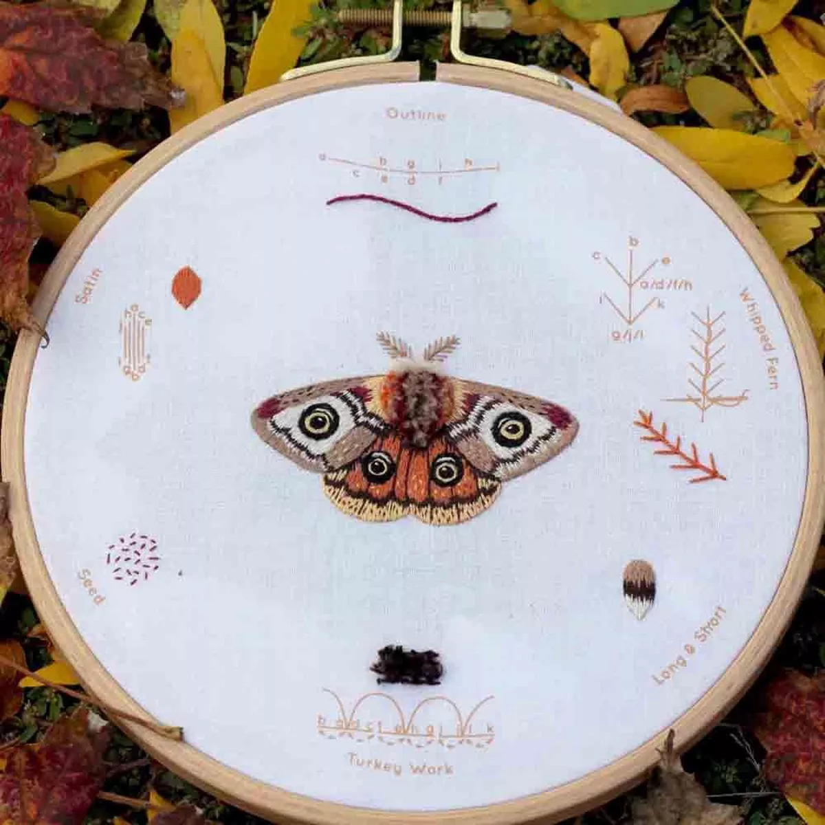 Kiriki Press - Moth - Embroidery Stitch Sampler