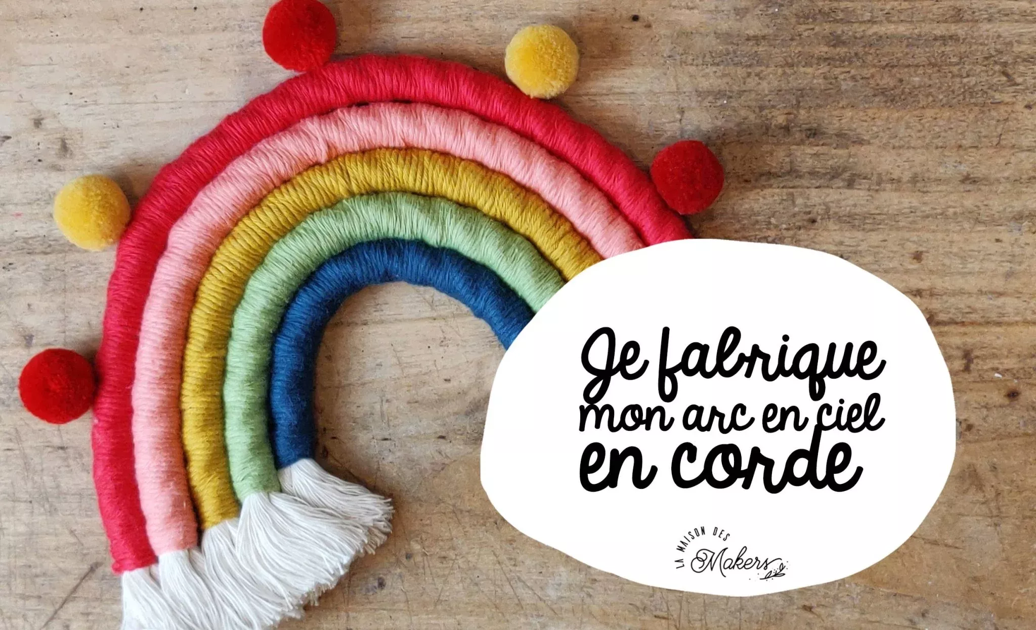 Kit DIY Pompom Rainbow Primary