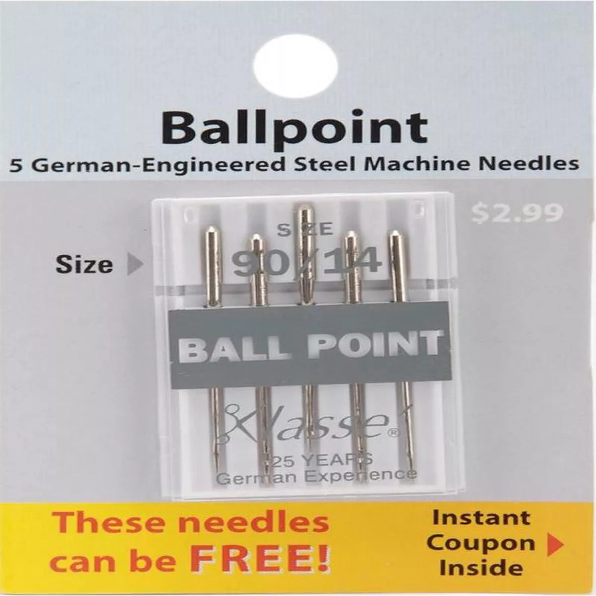 Klasse Size 9014 Ballpoint Sewing Machine Needles