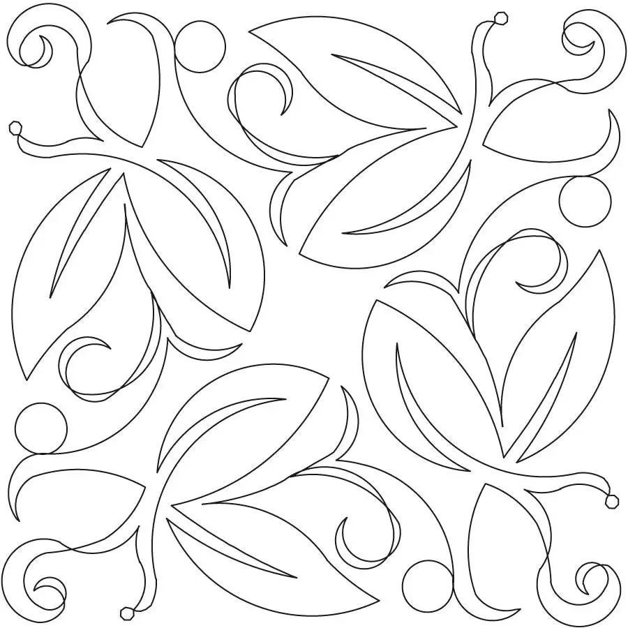 Leaves and Circles Block