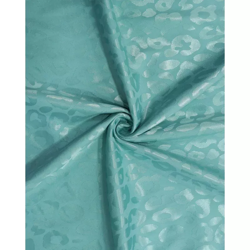 LIGHT GREEN ABSTRACT DESIGN POLYESTER JACQUARD FABRIC