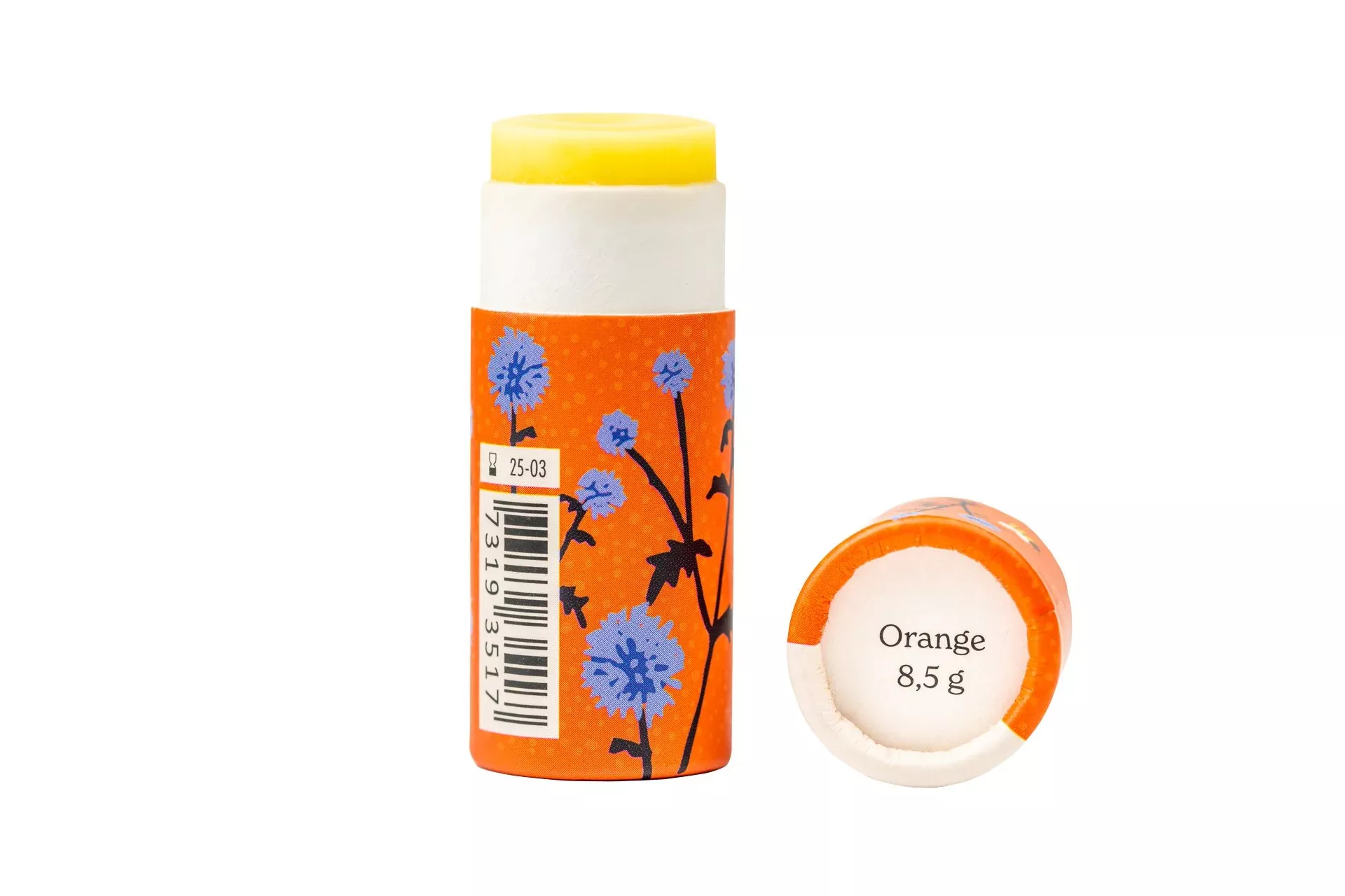 Lip balm - Orange - in paper packaging