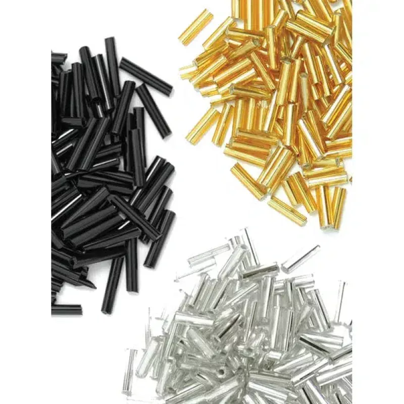 Long Bugle Beads – Assorted Colours
