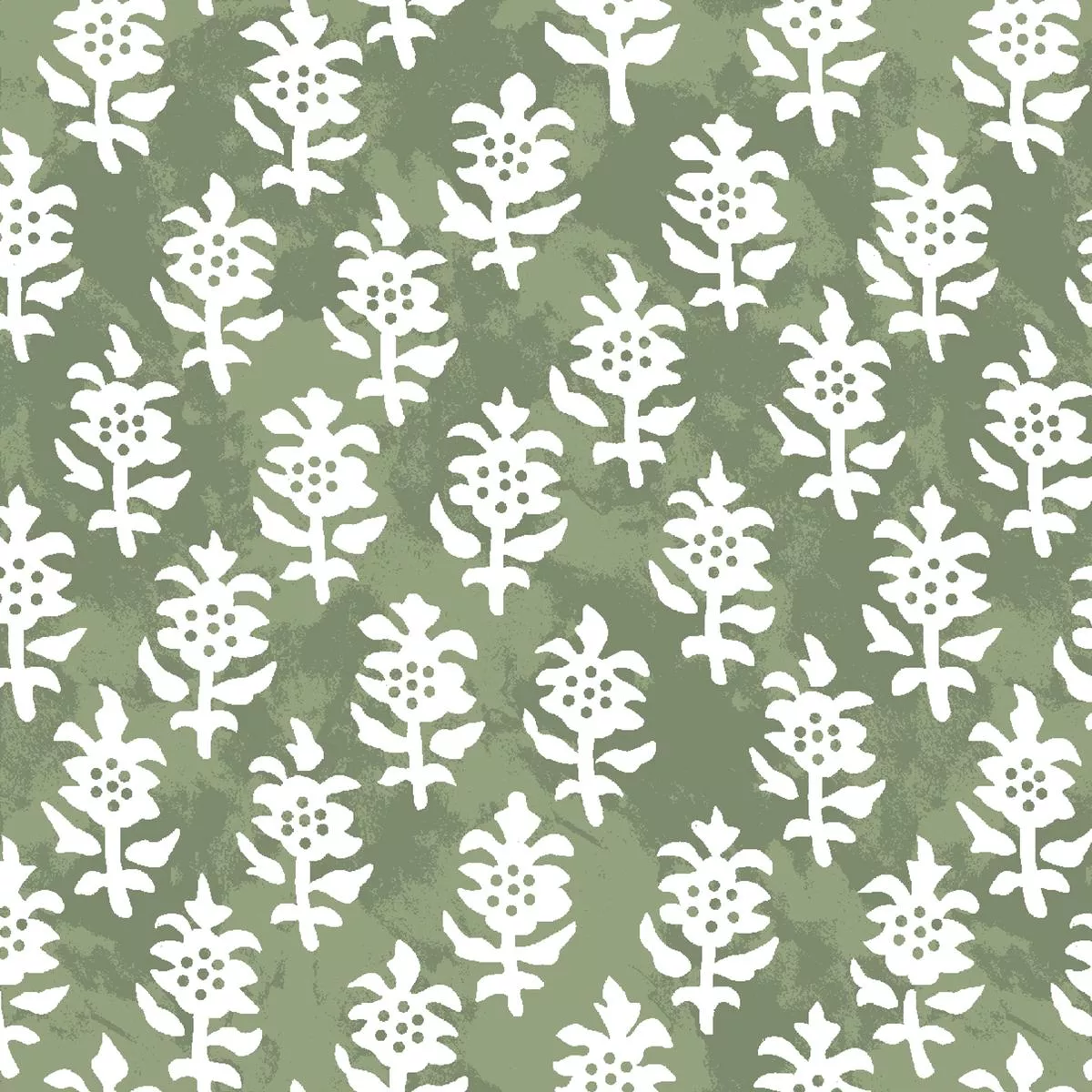 Love Block in Moss Fabric