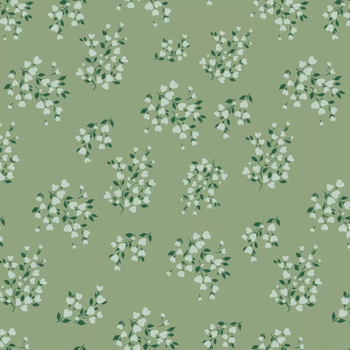 Love Tree on Moss Fabric