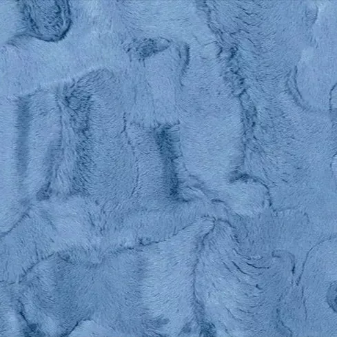 Luxe Cuddle Hide Bluebell Fabric per yard