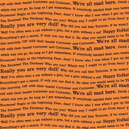 Mad Masquerade Wavy Words Orange