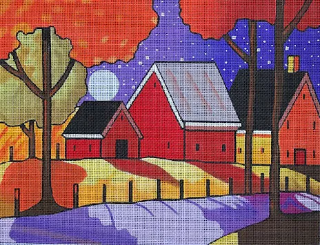 Maggie Co. – Farm Roadway-Night View