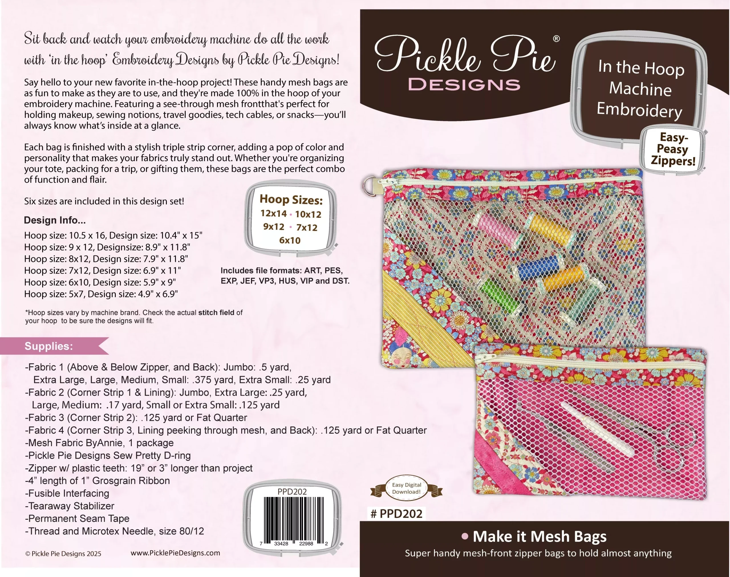 Make it Mesh In the Hoop Machine Embroidery Designs