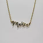 "Maker" Necklace/Gold (20")