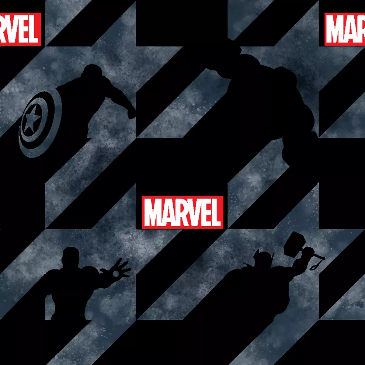 Marvel Avengers Striking Silhouettes Fabric