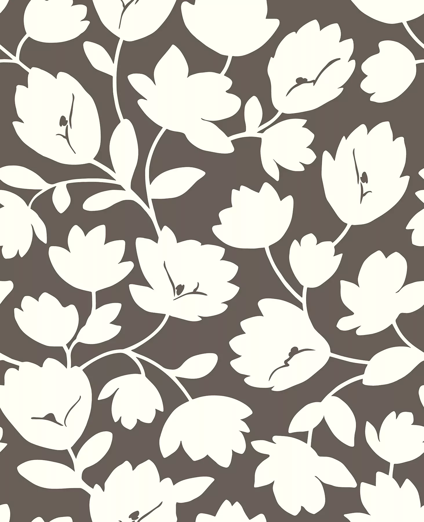 Matilda Chocolate Floral Wallpaper