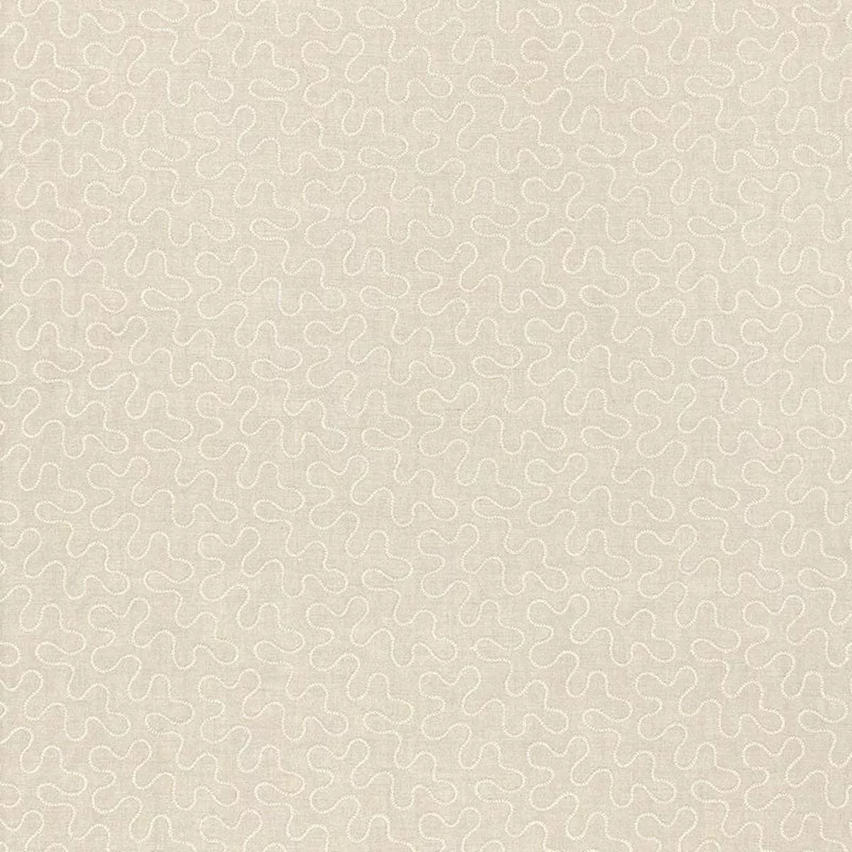 Meander Embroidery Linen Fabric