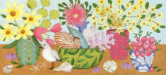 Melissa Shirley Needlepoint – Shell Table