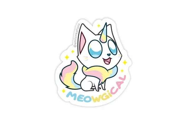 Meowgical Cat Sticker