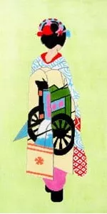 The Meredith Collection – Geisha – Lime Background