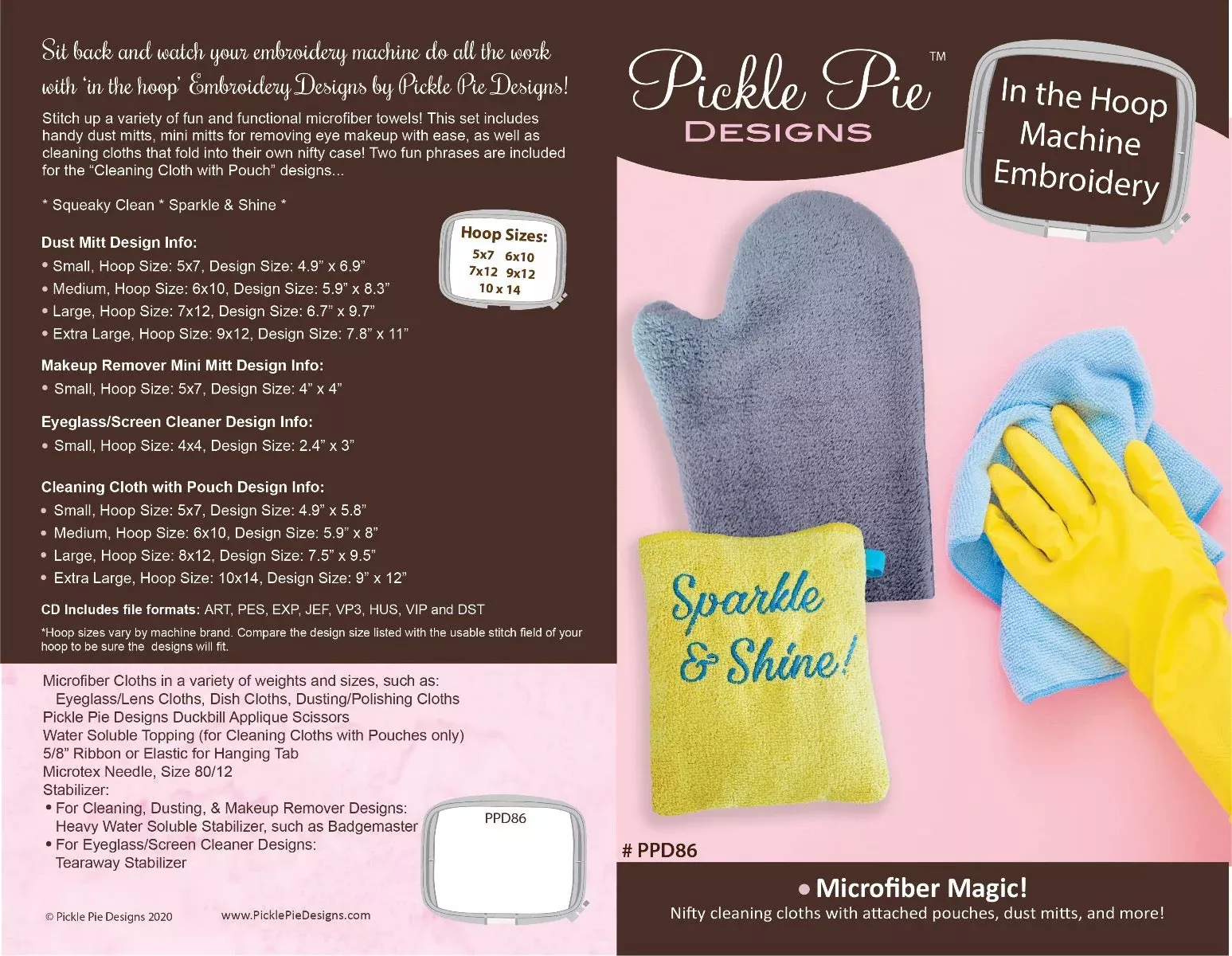 Microfiber Magic In the Hoop Embroidery Design Set