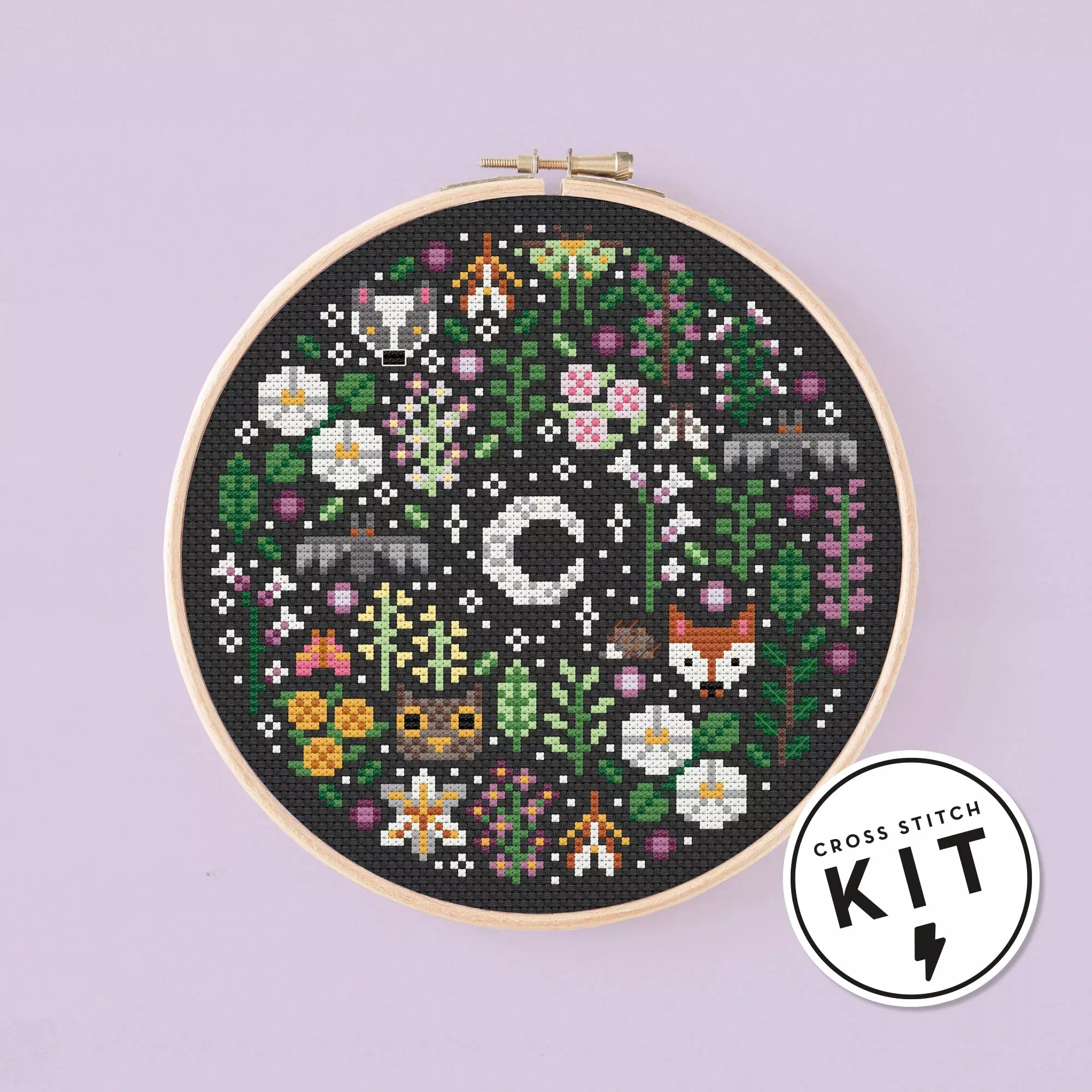 Mini Night Garden Cross Stitch Kit