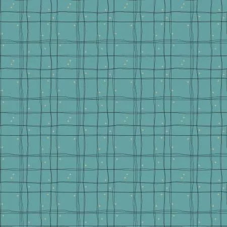 Mod Meow Plaid teal