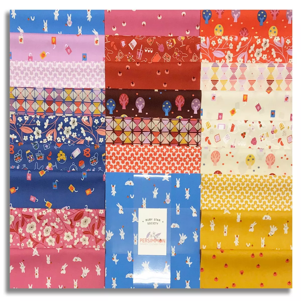 Moda Ruby Star Society Pre-Cut 42 Piece 10″ Square Layer Cake – Persimmon