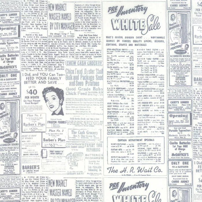 Modern BG Paper Graphite Off Wh