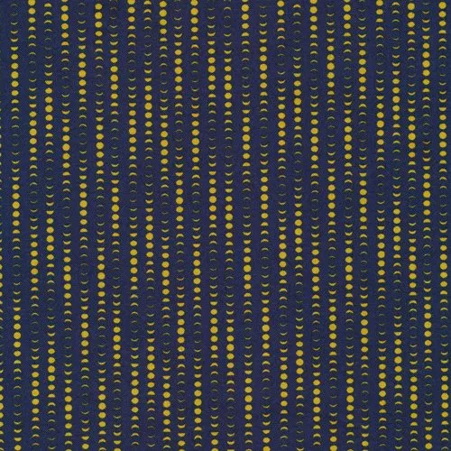 Moon Rabbit - Navy and Gold Yardage