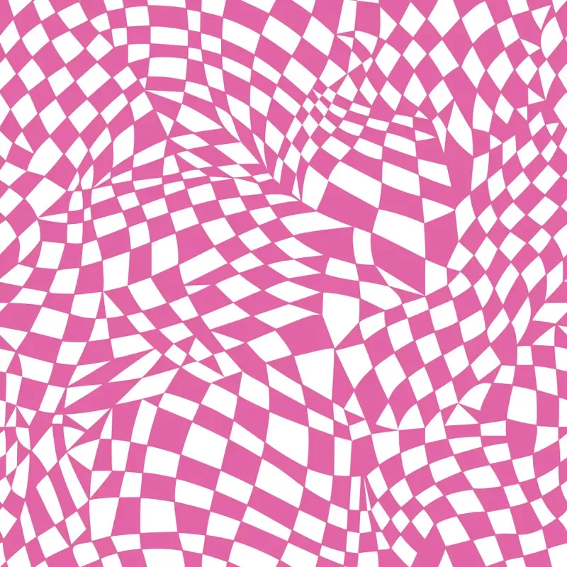Mosaic Checkered Basics Fabric – Bashful Pink