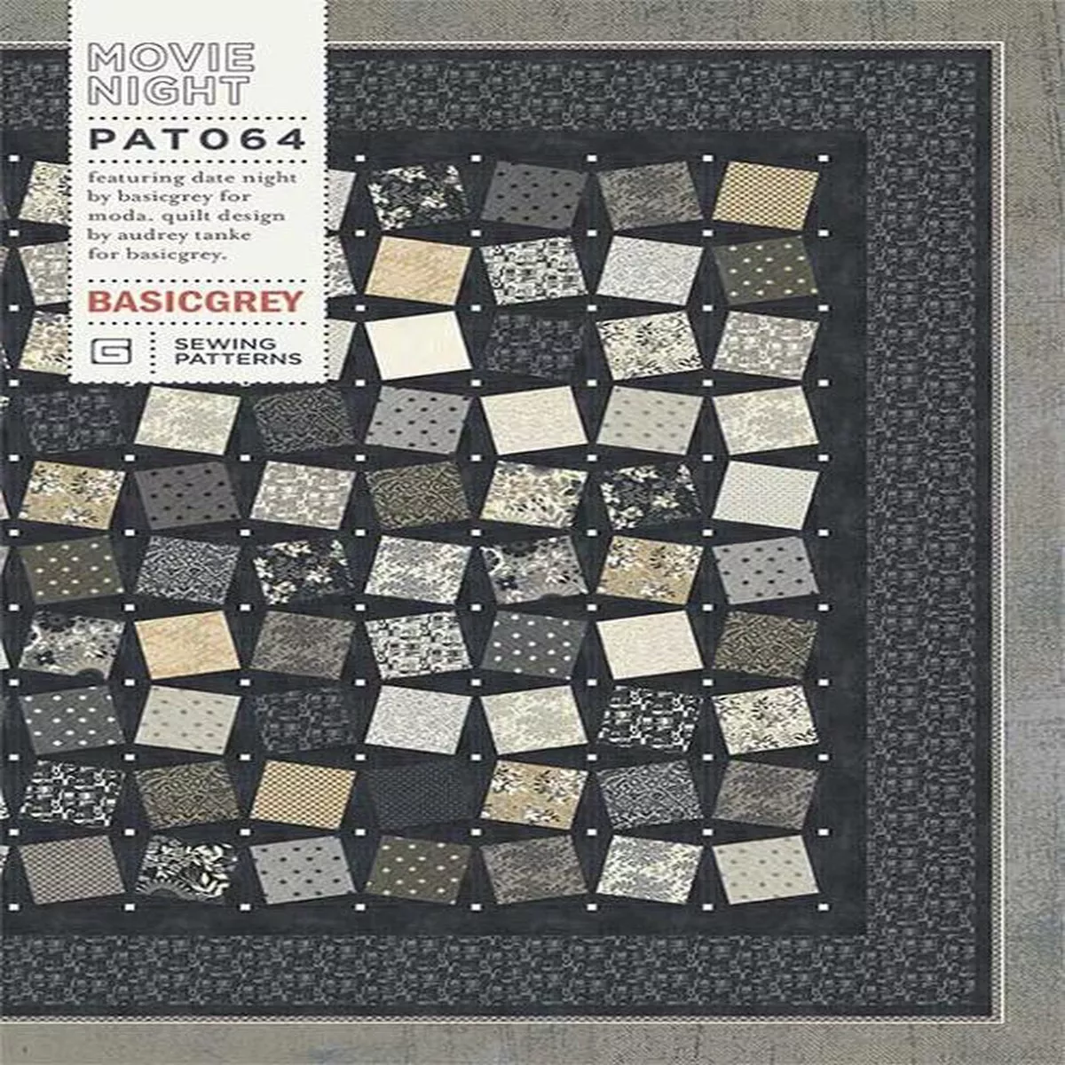 MOVIE NIGHT – BASICGREY Quilt Pattern 064 DIGITAL DOWNLOAD