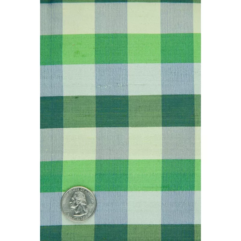 Multicolor Plaid Silk Shantung 455 Fabric